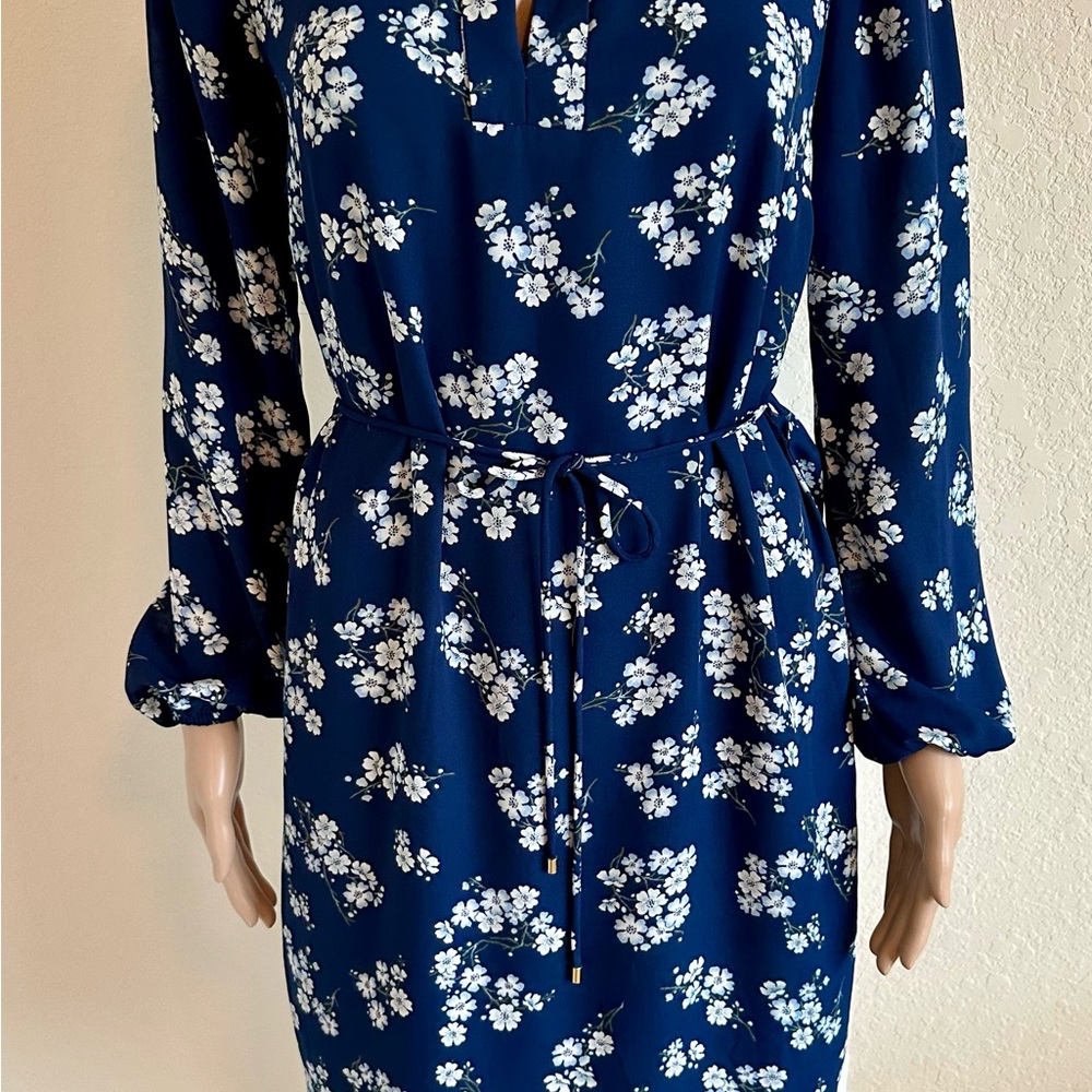 Ralph Lauren Navy Floral Long Sleeve Dress - Picture 5 of 15